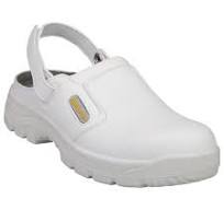 Delta Plus Maubec SBEA White Steel Toe Food Safety Shoes Kitchen Clogs