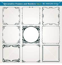 Art Nouveau Border Vector Decorative Frames 55 Ideas For 2019 Art Nouveau Cornici Vintage
