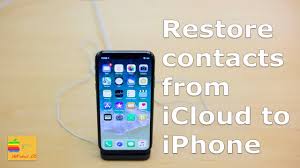 How To Restore Contacts From Icloud To Iphone Youtube