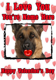 She used my dog as the model! German Shepherd Tv124 Fun Cute Valentines Day Card A5 Personalised Greeting Ebay