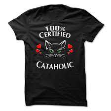 Funny Cat Pictures Cataholic Premium Fitted Guys Tee Sunfrog Shirts Check More At Http Atozshirtshop Com Walmart Shirts Popular Shirt Custom Tee Shirts