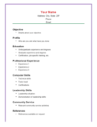 basic academic resume (a4) template