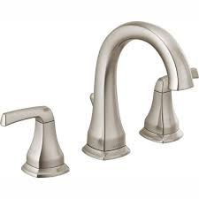 Choose a convenient unit in home depot as they have a huge collection of chrome bathroom faucets. Delta Portwood 8 In Widespread 2 Handle Bathroom Faucet In Spotshield Brushed Nickel 35770lf Sp The Home Depot