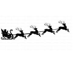 Reindeer Pulling Santa S Sleigh Silhouette Svg Christmas Etsy Santa Sleigh Silhouette Santa Sleigh Silhouette Svg
