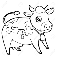 A number of realistic and imaginary printable coloring pages have been added to the collection for you to choose. Cartoon Cute Cattle Or Cow Coloring Page Vector Illustration Royalty Free Cliparts Vectors And Stock Illustration Image 83074287