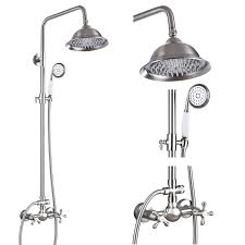 We did not find results for: Brushed Nickel Shower Faucet Set 8 Inch Rainfall Shower Head Bathroom Shower System Double Cross Handle And Handheld Spray Wall Mount Shower Fixture Buy Online At Best Price In Uae Amazon Ae