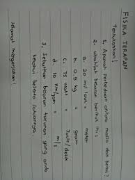 —nilai untuk massa dan berat adalah sama. Tolong Di Di Bantu Kawan2dengan Caranya Trimahkasih Brainly Co Id