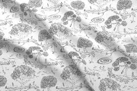 Black And White Toile Fabric By The Yard Kids Summer Toile Fabric Tire Swing Toile In White Black By Maile Black And White Summer Cotton Kids Classroom Decor Toile Fabric Tire Swing