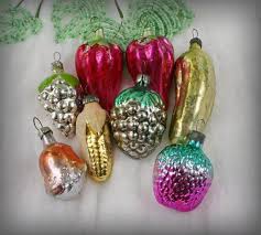 Beautiful set of glass christmas ornaments. Set Of 5 Soviet Vintage Christmas Ornament Made Of Glass Etsy Vintage Christmas Ornaments How To Make Ornaments Vintage Christmas