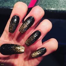 Black And Gold Nails Coffin Fresh Black And Gold Nail Ideas Black Acrylic Nail Designs Black Coffin Nails Gold Acrylic Nails