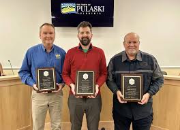 At this past Tuesday's Town Council Meeting, we honored Councilman Greg  East, Councilman Michael Reis, and Councilman Jamie Radcliffe for their  numerous years of service as Town Council Members. Spencer Rygas, Pulaski