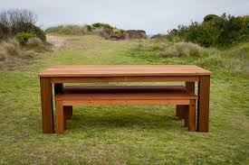The jää bench offers a large seating option for both indoor and outdoor use. Recycled Hardwood Outdoor Dining Table Bench