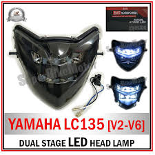 This is my yamaha lc135 v2 with monster energy coverset, hid projector headlamp, led audi light & other racing accessories. Yamaha Lc135 V2 V6 Yoshipower Dual Stage Led Head Lamp Assy Shopee Malaysia