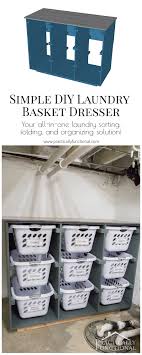 This attractive laundry sorter has 3 washable bags that pull out along grooved wooden tracks. Simple Diy Laundry Basket Dresser Practically Functional