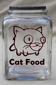Cat Food Decal Sticker Label Etsy Sticker Labels Pet Food Container Jar Labels
