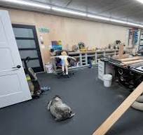 Rolled rubber flooring for my wood shop. Highly recommend ...