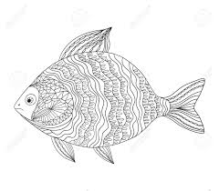 Download free printable fish book 71 coloring pages for kids. Decorative Sea Fish Coloring Book For Children And Adults Stylish Royalty Free Cliparts Vectors And Stock Illustration Image 146705449
