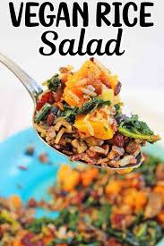 Thanksgiving side dish recipes, thanksgiving side dishes, thanksgiving sides. Vegan Rice Salad With Sweet Potatoes And Kale Marathons Motivation