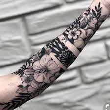 105 cool flower of life tattoo ideas the geometric pattern full. Negative Space Floral Forearm Tattoo Tattoogrid Net
