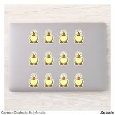 Black And Yellow Cartoon Duck Cartoon Ducks Sticker Zazzle Com Cartoon Black Cartoon Stickers