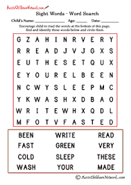second grade sight word search aussie childcare network