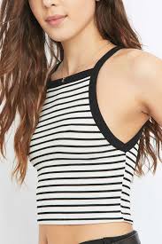 Black And White Striped Crop Tank Top Urban Outfitters Black And White Striped Cropped Tank Top White Crop Top Tank Striped Tank Top Tank Top Urban Outfitters