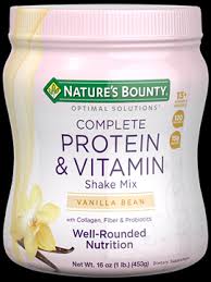 Complete Protein Vitamin Shake Mix 16 Oz Nature S Bounty Be Your Healthy Best