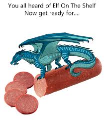 Wings of fire memes clay and peril. Tsunami On A Salami Sunny Of The Sandwings Wings Of Fire Dragons Wings Of Fire Fire Dragon