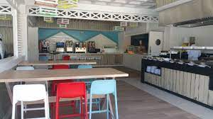 I sometimes have coffee with my friends in the morning. New Bahia Scouts Waterpark At Esmeralda Bahia Principe Privilege Club