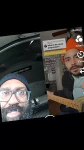 professional guitarist teacher trucker guitar riff. trucker plays guitar  riff in truck while