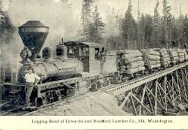 Logging Train At Elk Wa From The Wsrhs Website Washington State Railroad History Old Trains Train Rides Vintage Train