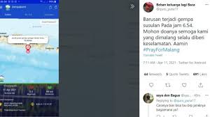 Prambon nganjuk jawa timur whatsapp : Gempa Susulan Di Malang Warganet Panjatkan Doa Lewat Tagar Prayformalang