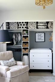 Start with a nursery closet organizer to keep all those little outfits in order. Cute Affordable Nursery Closet Storage Organization This Is Our Bliss