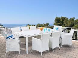 Set Of 2 Rattan Dining Chairs White Italy Beliani De