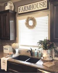 New Farmhouse Kitchen Curtains Dark Cabinets 24 Ideas Farmhouse Kitchen Decor Farmhouse Kitchen Design Rustic Farmhouse Kitchen