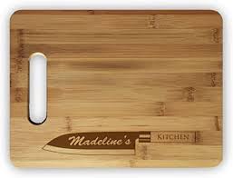Personalize drinkware like tumblers and beer glasses. Amazon Com Custom Personalized Laser Engraved Bamboo Cutting Board Wedding Housewarming Anniversary Birthday Holiday Gift For Him For Her For Boys For Girls For Husband For Wife For Them For Couple Kitchen