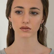 14K Gold Garnet Long Earrings, January Birthstone, Garnet Gold Jewelry,  Garnet Drop Earrings, Delicate Earrings, Dangle Earring, Red Earring