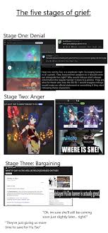 The third stage of dating is about sole commitment. The Five Stages Of Grief Hu Tao Edition Hutao Mains