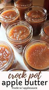 Easy Crock Pot Apple Butter Recipe Made With Applesauce Could Not Be Easier To Make And Make Your Kitc Apple Butter Apple Butter Crock Pot Apple Sauce Recipes