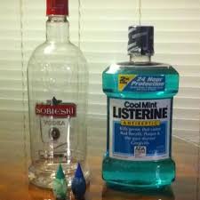 Going On A Cruise And Don T Want To Spend A Fortune On Drinks Pour Your Vodka In An Empty Listerine Bottle Add 3 Drop Listerine Drinks Blue Food Coloring