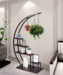 5 Tier Metal Plant Stand Indoor Curved Display Book Shelf Storage Walmart Com In 2021 Plant Stand Indoor Metal Plant Stand Plant Stand