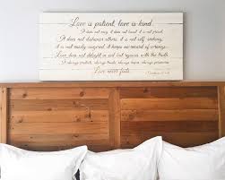 Love Is Patient Love Is Kind Sign 1 Corinthians 13 Master Bedroom Wall Art Huge Wall Art W Master Bedroom Wall Decor Wall Decor Bedroom Love Is Patient
