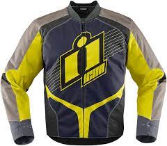 Icon Overlord Jacket Hi Viz Yellow Motorcycle Riding Jackets Jackets Racing Shirts