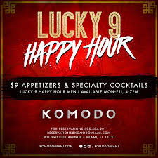 Komodo Happy Hour Menu Komodo Specialty Cocktail