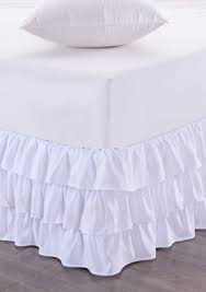 Black And White Striped Bed Skirt Queen Sweet Home Collection Waterfall 3 Layer Ruffled Bed Skirt With 14 Inch Drop White King White Ruffle Bedding Sweet Home Collection White Bed Skirt