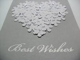 Sale Handmade Engagement Wedding Card Bridal Shower Card Best Wishes Flower Heart Card Wedding Cards Handmade Bridal Shower Cards Wedding Shower Cards