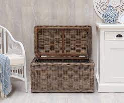 Shop for storage trunks online at house of isabella. Oliver Rattan Storage Trunk Blanket Box Antique Grey