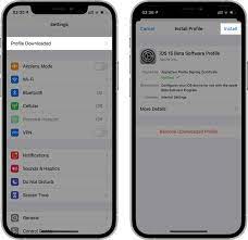 Once you download the beta profile, you need to activate it. 0szena1z Pn9cm