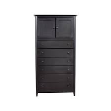 Store clothes and linens in style with modern dressers and chests of drawers. 79 Off Atlantic Furniture Atlantic Black Tall Boy Six Drawer Dresser Storage