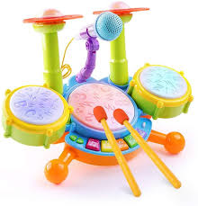 Do you wantto help them develop theirmusic skills from a very young age? Children S Jazz Drum Set Musical Instrument Beat Flash Toy Toy Rock Roll Jazz Drum Set With Adjustable Microphone For Children 3 5 Years Old Toys